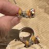 Y2K Cute Dog Ring Female Niche Design Spring Adjustable Ring for Girl Creative Open Rings Personality Zircon Accessories Gift