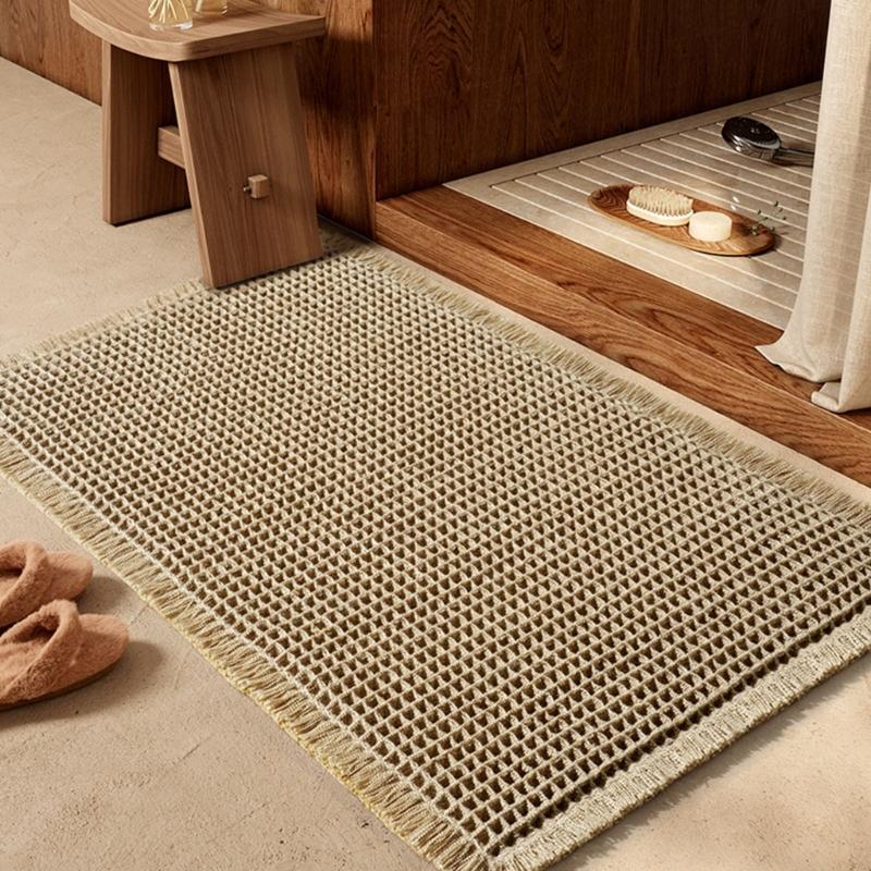 Tappeti da Bagno con Supporto in Gomma, Runner, Tappetini Comfort, Antiscivolo, Zerbino da Ingresso, Tappeto per Bagno