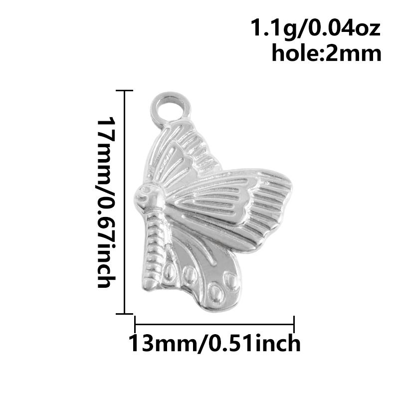 5pcs Kawaii Charm Flower Star Crab Stainless Steel Pendants For Jewelry Making Supplies Assorted Mini Charms In Bulk DIY Finding