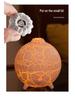 Colorful Flame Aroma Diffuser: Planet Design, Humidifier & Essential Oil Desktop Plug-In
