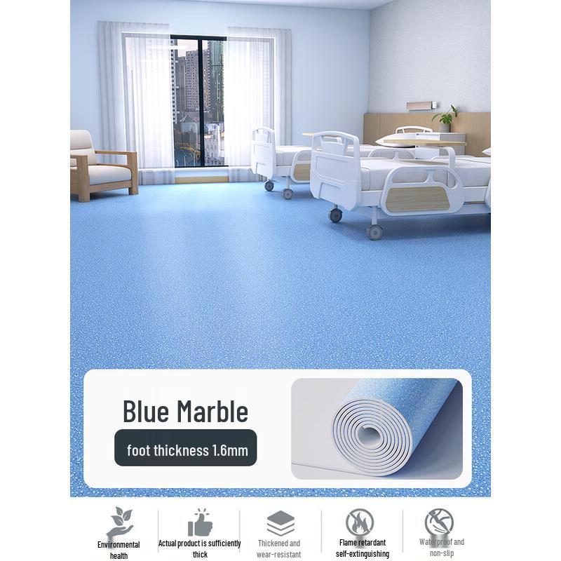 Jundingying Hospital Grade Blue Marble Vinyl Flooring