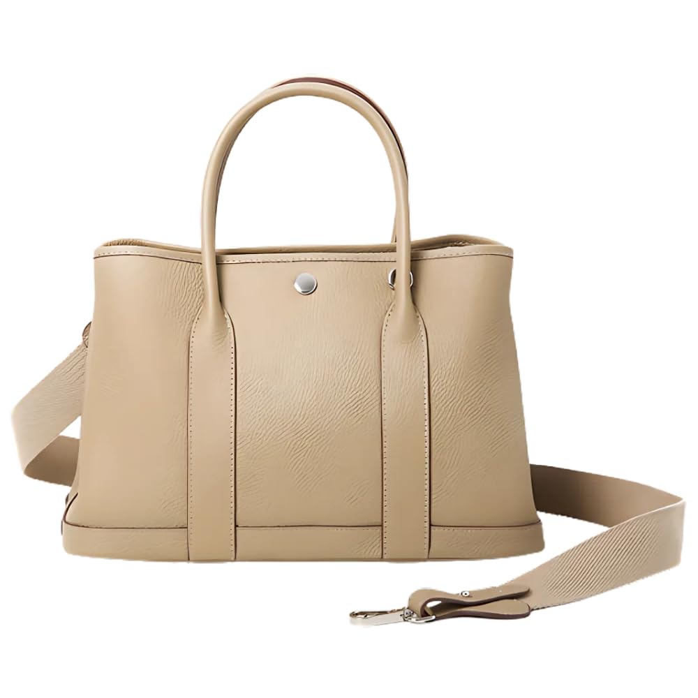 Seizar Women s Shoulder Bag, Premium Genuine Leather (Beige)
