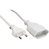 Power Extension Cord - Euro Inline® - 5m - White - Euro Male To Euro Female - Power Extension