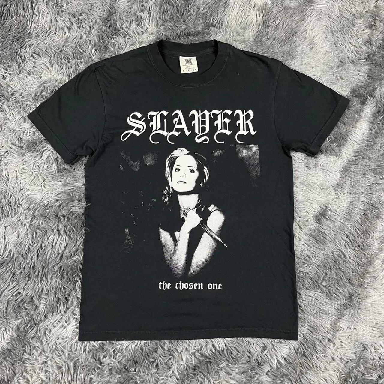 Buffy the Vampire Slayer Black and White Movie Graphic Black T-Shirt M