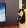 Universal Headphone Stand Adhensive Plastic Wall Mount Hanger Under Desk Headset Rack Holder Support For Gaming Earphone Bracket