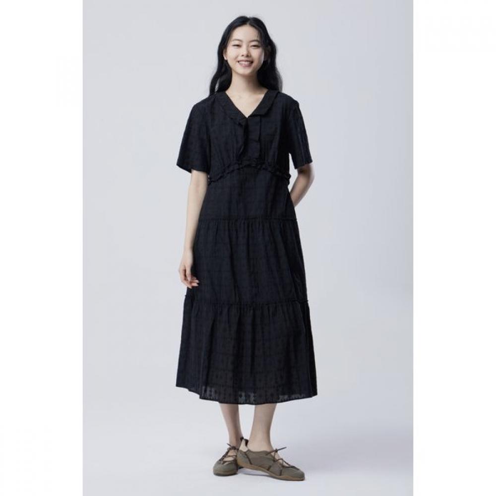 

Benetton V Neck Tiered Dress Baopf1631 BK/42