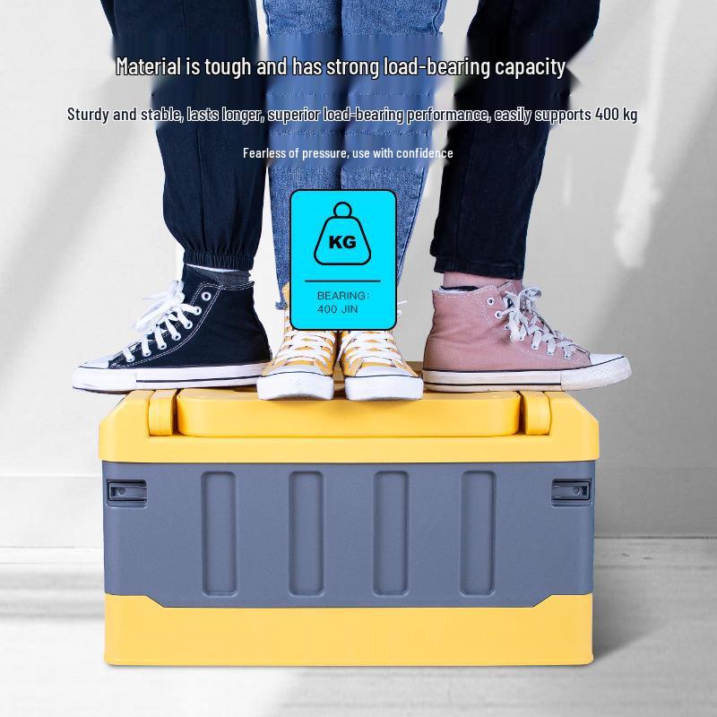 Ladă de depozitare pentru exterior: Organizator montat pe mașină pentru provizii de camping