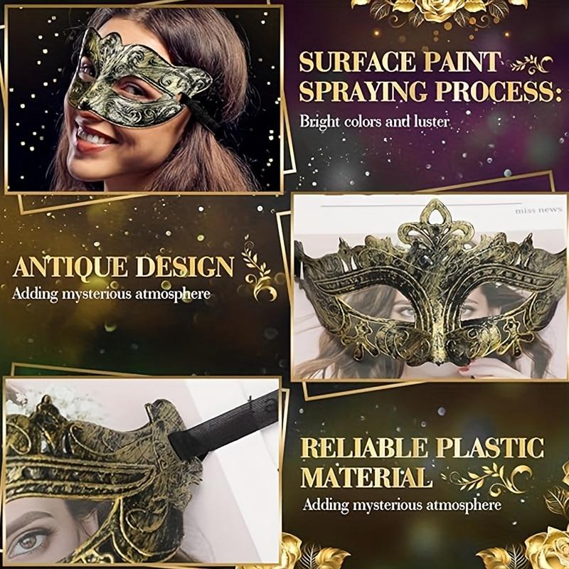 30pcs Masquerade Masks Set Half-face Mysterious Retro Mask Masquerade Roman Warrior Cosplay for Costume Parties Valentine's Day