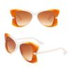 Oversized Cat Eye Anti-UV Sunglasses Women Fashion Metal Decorated Frame Party Beach Shades Butterfly Eyewear