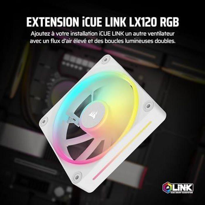 PC Cooling - Corsair - Co-9051029-ww - Icue Link Lx120 Rgb White Fan Starter Kit