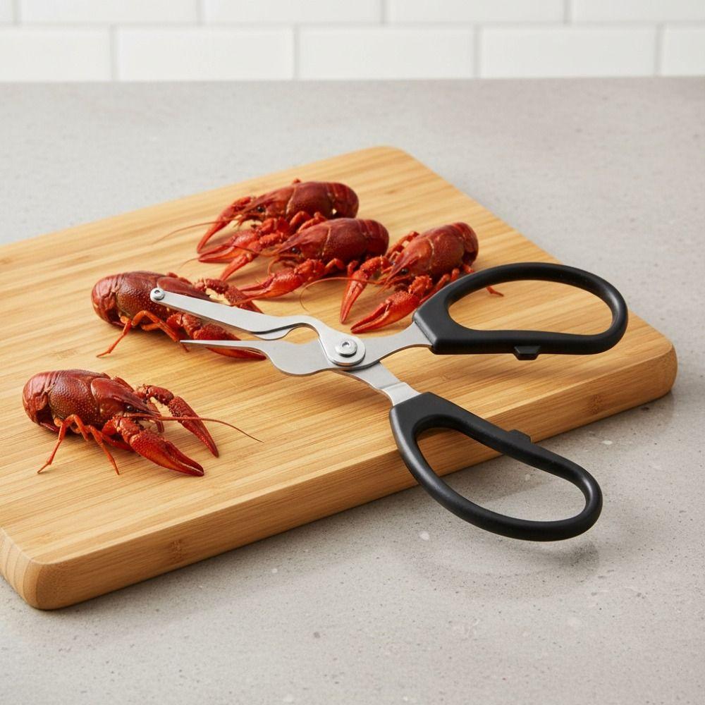 Professional Crayfish Scissor Stainless Steel Shrimp Back Cutter Lobster Scissor Home