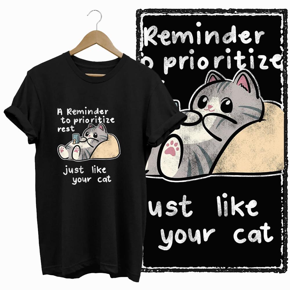 COOLMIND CAT Print  BLACK Short Seleve 100% Cotton Exclusive Graphic Women T Shirt Big Size O-neck Cotton Cat Lover Women Tshirt