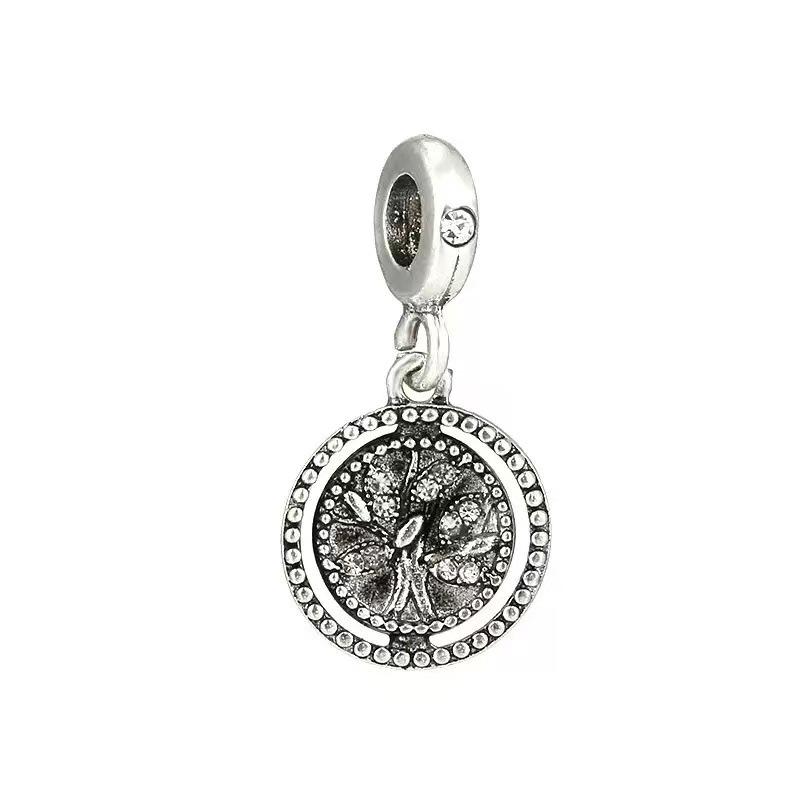 Pandora Alloy Drip Heart Beaded Bracelet: Rocking Horse & Bird Charms