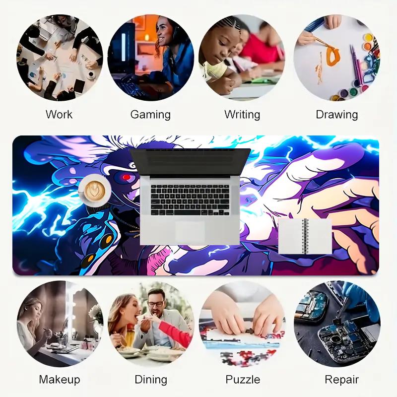 1Pc Electricity Power Battle Gaming Mouse Pad Keyboard Desk Mat Non-slip Rubber Lock Edge Waterproof Computer Mousepad for Office Home Decor Y135