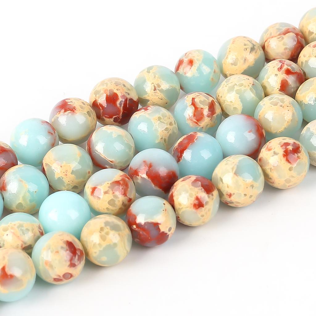 Natural Stone Pink Quartz Amethyst Turquoise Agates Round Loose Beads For Jewelry Making Bracelets DIY Accessories Natural Beads