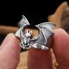 Vintage Punk 316L Edelstahl Niedliche Fledermaus Ringe Für Männer Frauen Mode Biker Tier Ring Kreative Party Amulett Schmuck