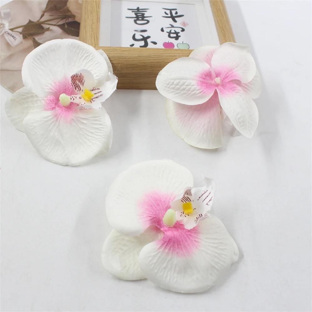 

Artificial Silk Butterfly Orchid Flower Head DIY Craft Production Party Photography Props Bridal Gift Wedding Bouquet Decoration 5Pcs