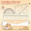 1Set Cute Cartoon Capybara Kids Ruler Stationery Set Multifunctional Combination Ruler Triangle Protractor Drawing Tools
