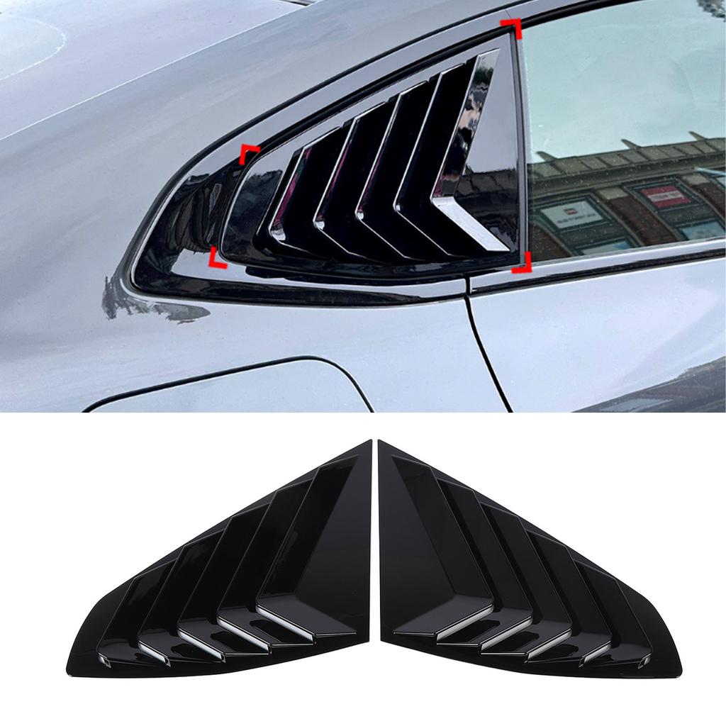 2PCS Rear Side Window Louvers Racing     Vent Scoop Shades Cover Blinds for 4 Series  6 Gran   2020 to 2024