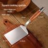 Stainless Steel Teppanyaki and Pizza Spatula with Tongs for Household and Street Food Cooking