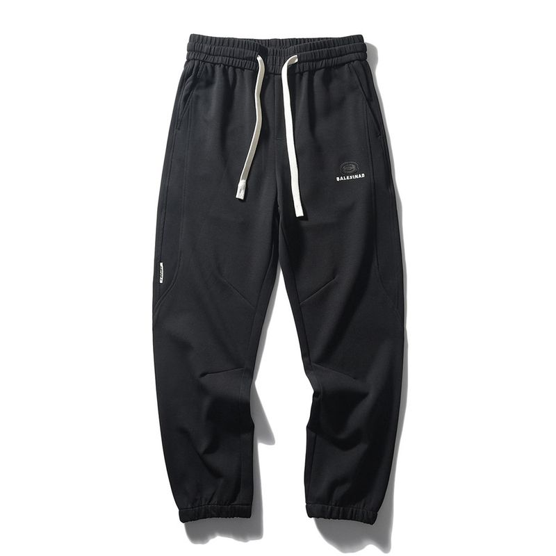 American Embroider Sweatpants Men s Spring and Autumn Pants 2024 New Sports Pants Export Export Men s Pants Ankle Banded Slacks Black 3XL