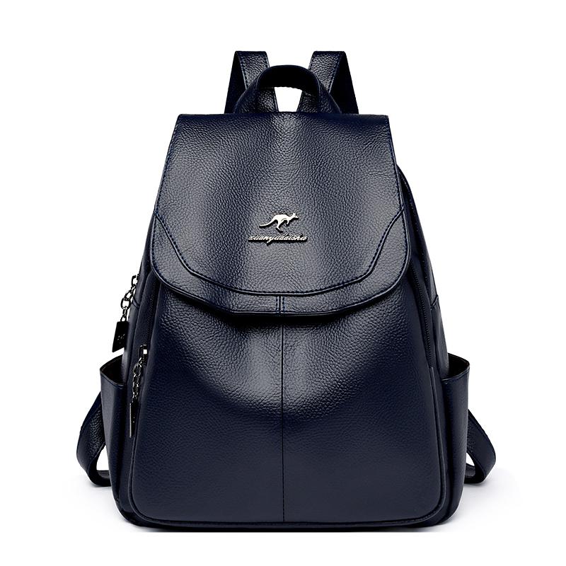 

Leisure Backpack Women s 2026 New Versatile Large Capacity Soft Leather Student Backpack Outdoor Travel Backpack Women s Bag 28x14x32cm