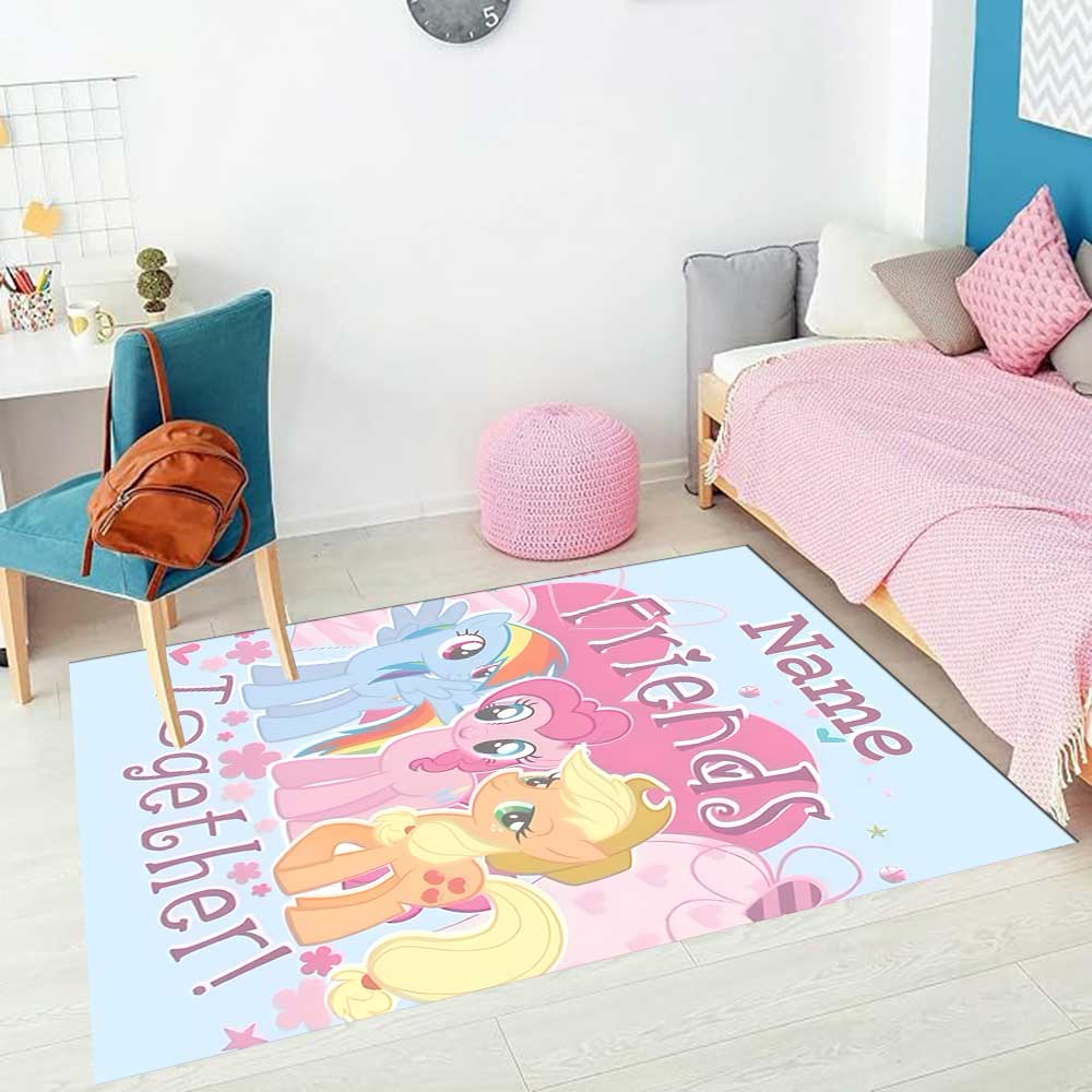 Little Pony (10) Customize your name rug, office chair cushion, home bedroom living room gift.