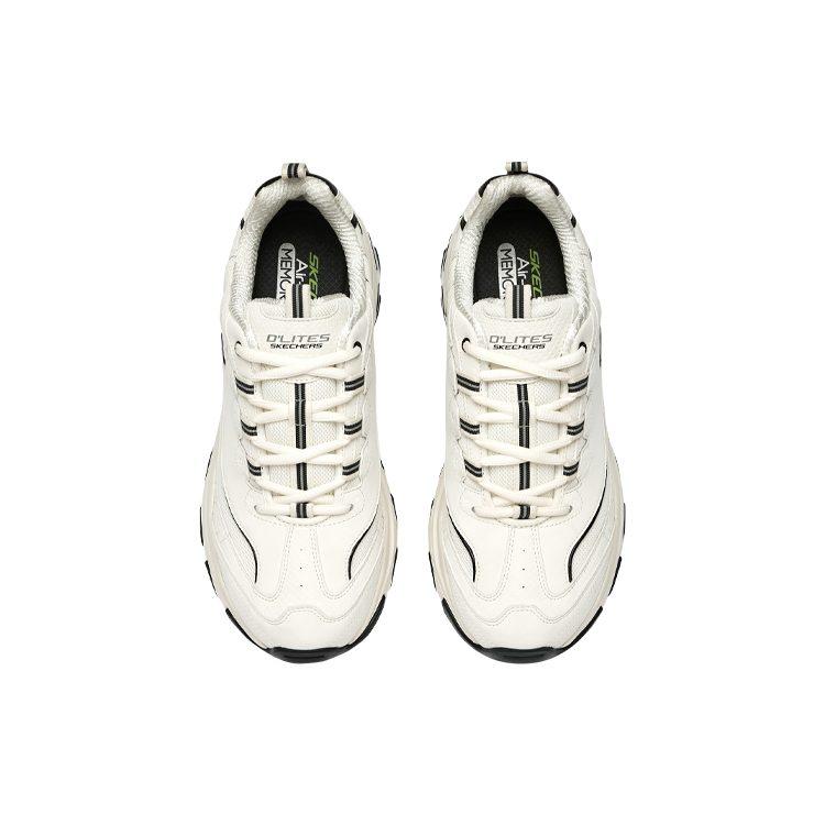 Skechers D'Lites 1.0 Textile, Synthetic Leather Low top Chunky Sneakers Men's Ecru 894191-NTBK
