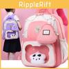 School Bag Soft Polyester Lining Simple Design Middle Class Children Bags Travel