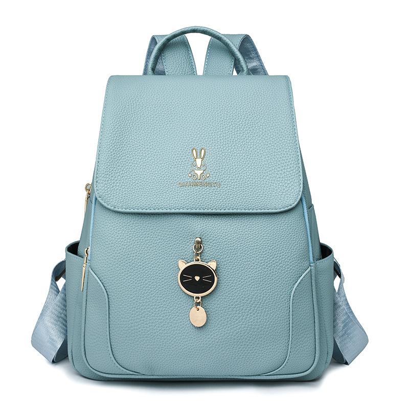 Backpack Women's Bag Large Capacity Soft Leather Backpack Travel Bag