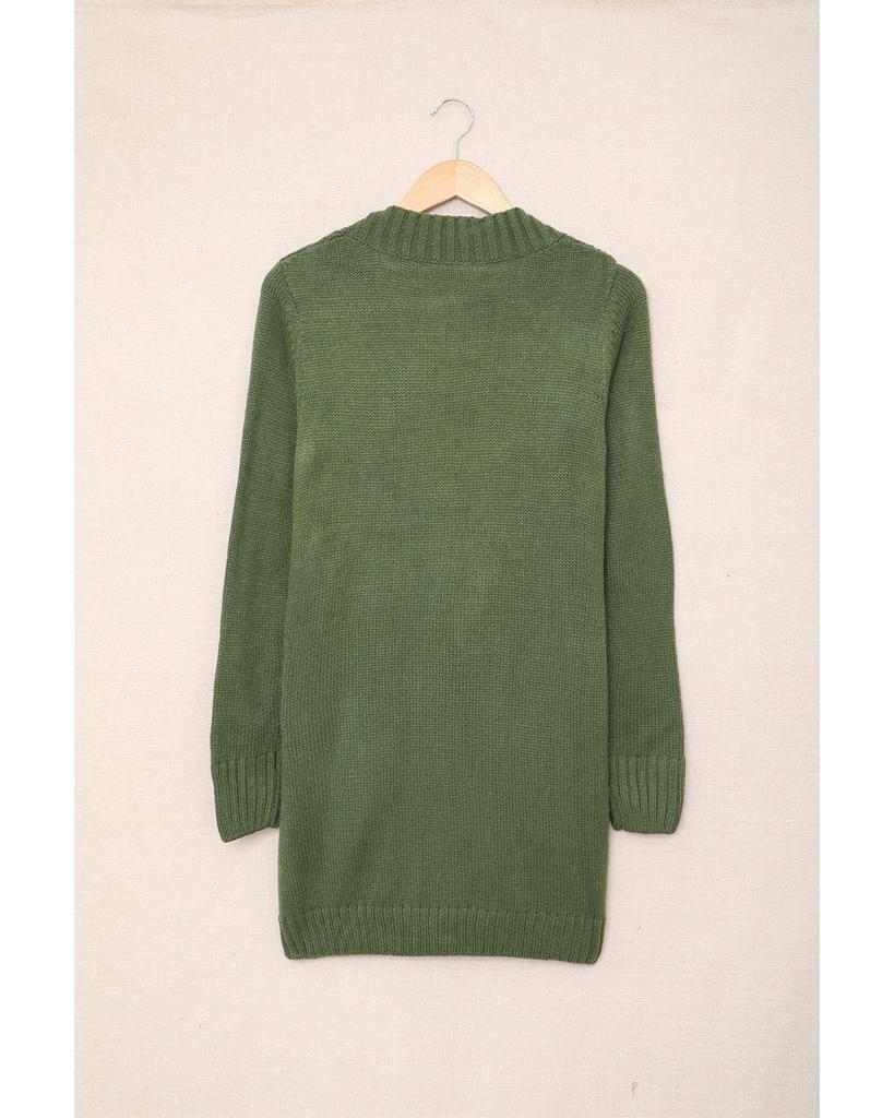 Azura Exchange Button Closure Cardigan with Front Pocket