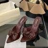 Fashion 2025 New Footwear Female Super High Heels Pumps Slides Shoes For Women Pointed Toe Fashion Butterfly-Knot Ladies Heels Shoes