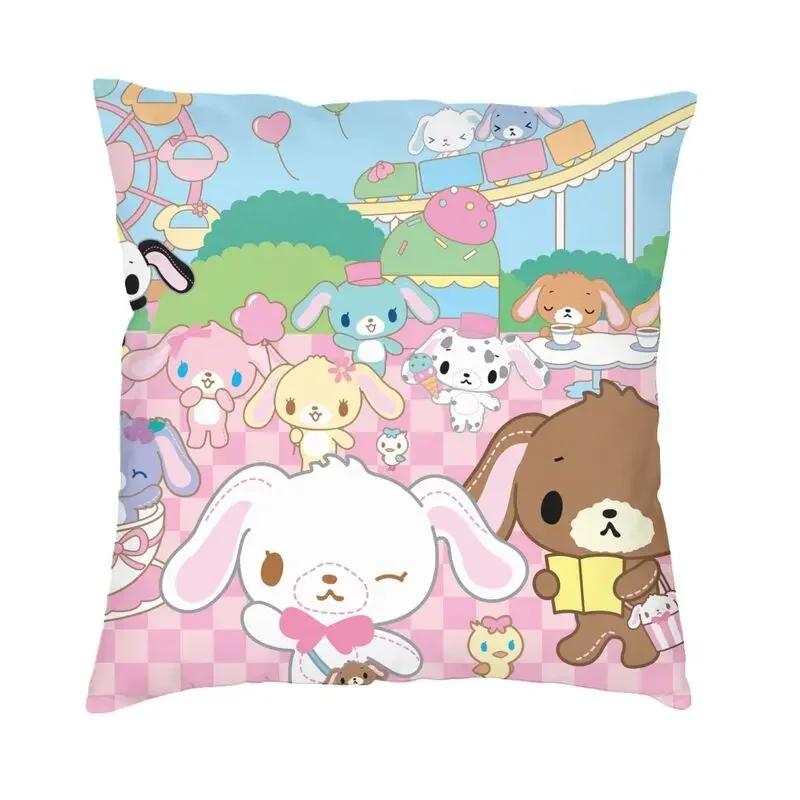 Kawaii Iepuraș Sugarbunnies Huse de Pernă Sofă Decorativă pentru Casă Anime Desene Animate Pătrată Husă Pernă Decorativă 45x45