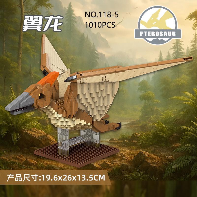 Jurský svět Dinosauři Stavebnice Zvířata Model Sestavovací Hračky Mikro Kostky 3D Puzzle Hračky Pro Kluky Dárky