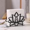 Strong Iron Tabletops Tissue Holder with Not Slip Base Modern Metal Napkin Stand for Restaurant Hotel & Homes Kitchen Use