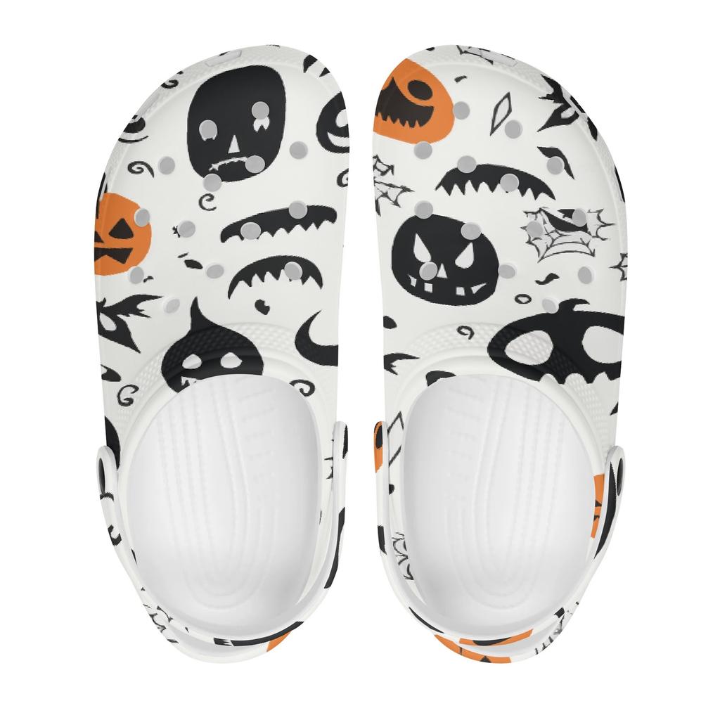 White Printed EVA Clogs for Women Men Ventilated Breathable Slip On Casual Shoes Lightweight Summer Sandals Daily Walking