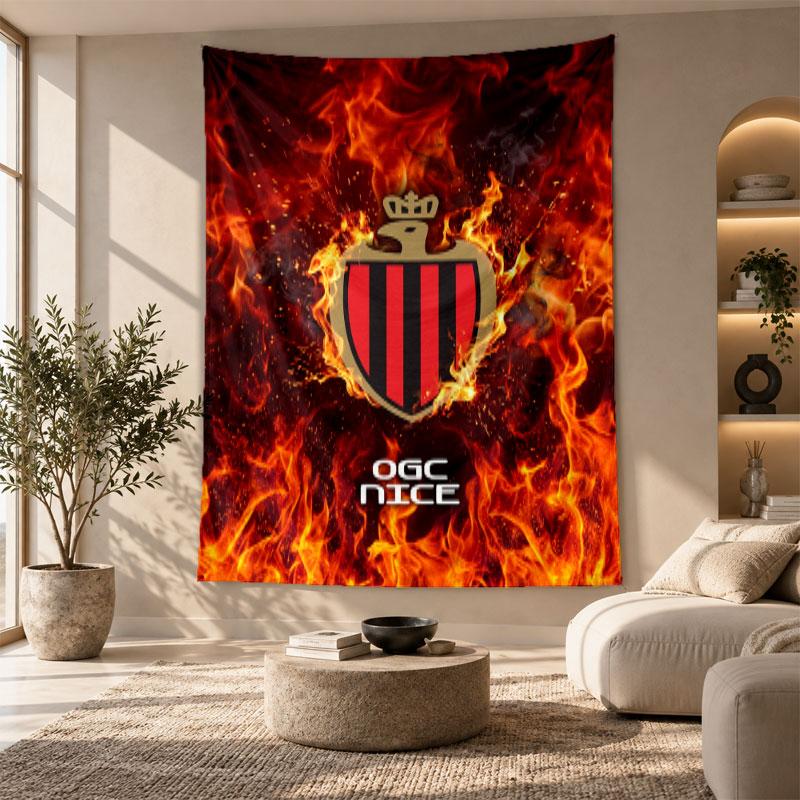 Decorative Tapestry,OGC Nice FC Printed Wall Art, Lightweight Wall Hanging For Bedroom Background