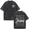 Jesus Christian Bible Verse Print Tshirt Unisex Unisex Fashion Tshirt Shortsleeved Loose Casual Cotton Vintage Washed T Shirts
