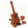 Wooden Material Guitar Picks Storage Portable Size Guitar Pick Case  Musician Storage