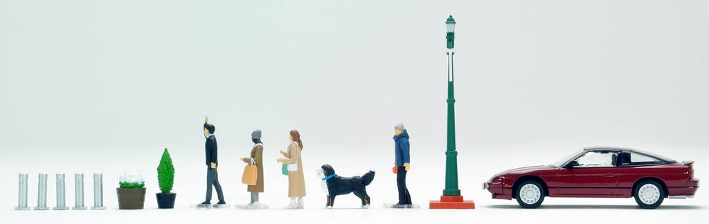 TOMYTEC DioColle 64 08a Urban Street Corner Nissan 180SX Special Selection Equipped Partially Assembled Figure and Accessories Complete Miniature Car