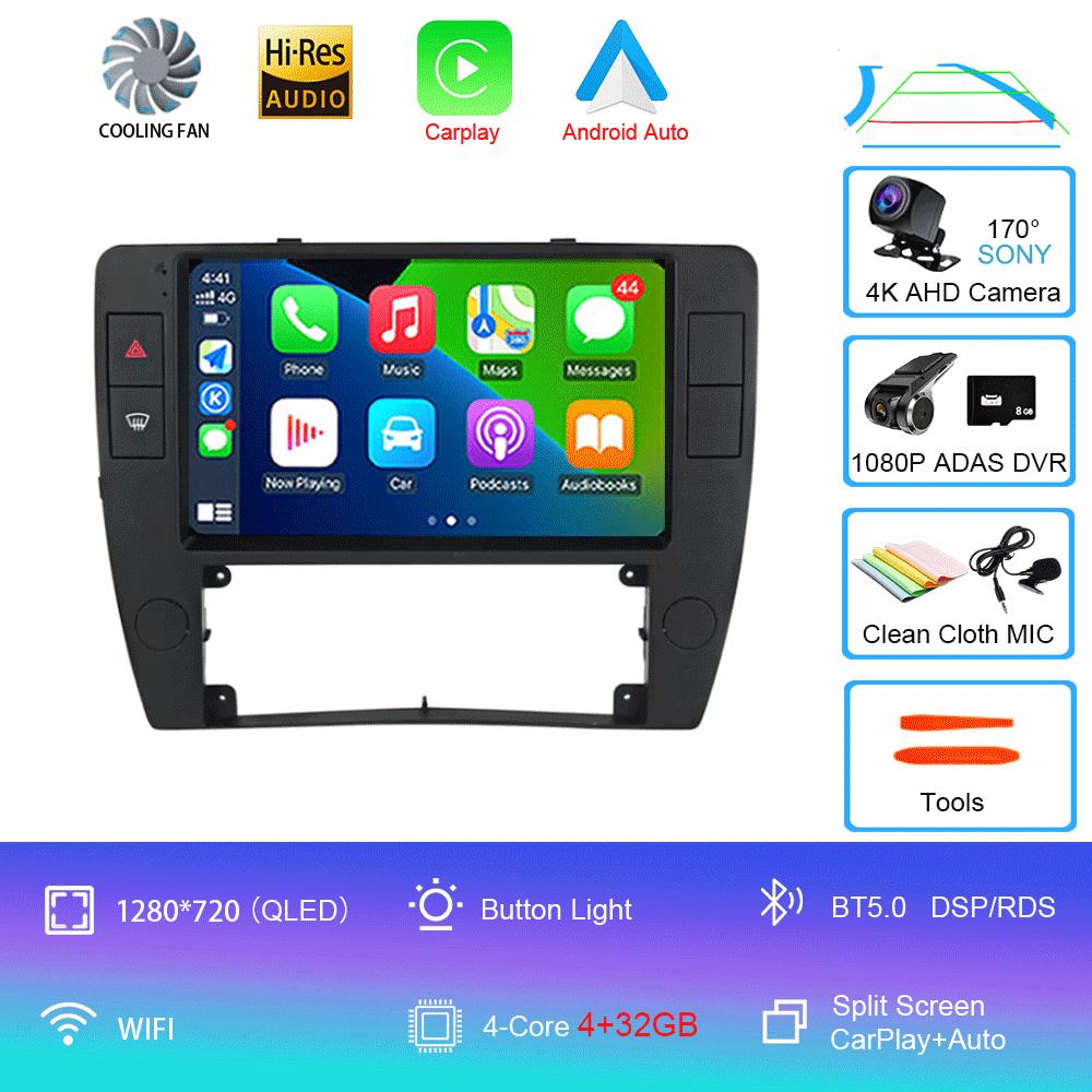 Android 14 For Volkswagen Passat B5 2000 - 2005 Car Radio Multimedia Video Player Navigation GPS 5G WIFI Carplay Auto 360 Camera