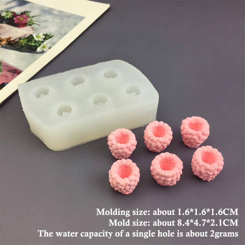 Small Raspberry Mousse Candy Mold Baking 3D Raspberry Pudding Baking Mold Dessert Chocolate Mold Fruit Cake Decorating Tools