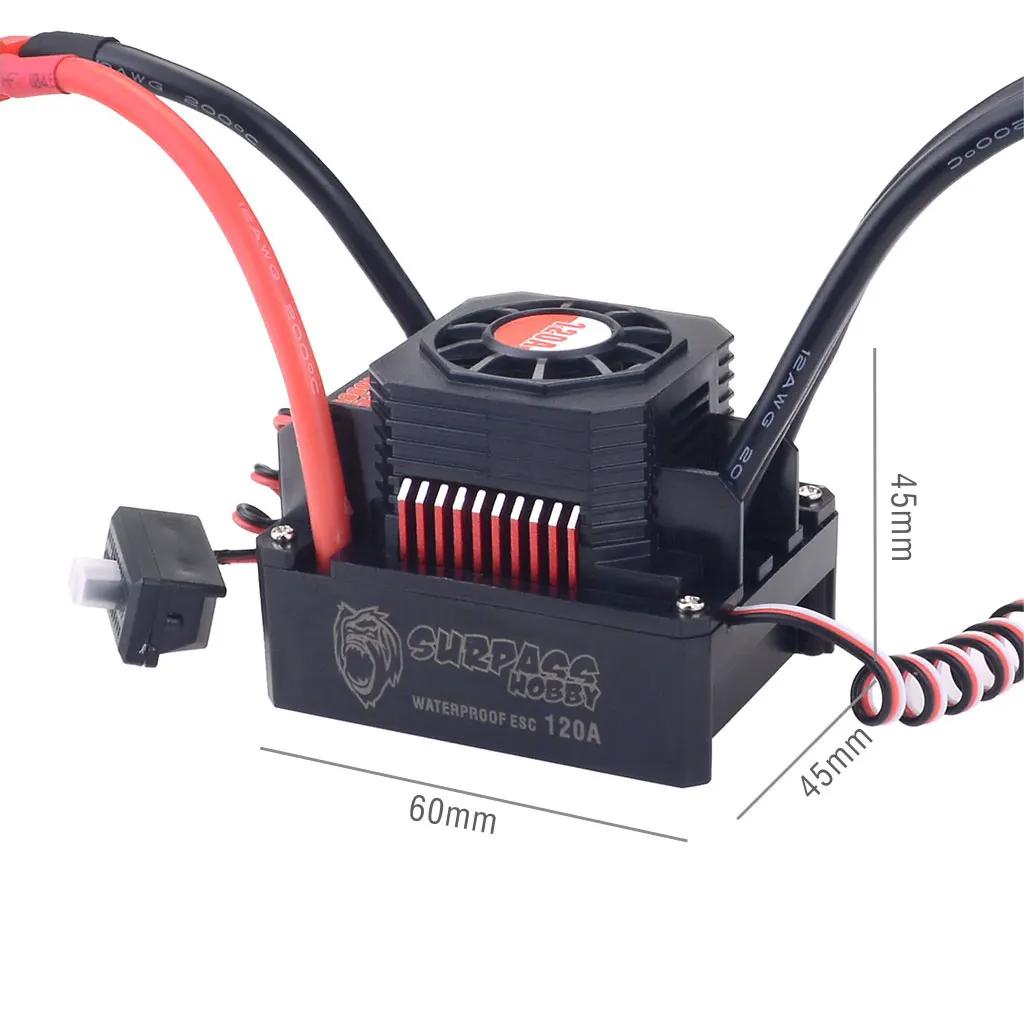 RC Waterproof Combo 4076 2000KV 2250KV Brushless Motor w/ 120A 150A Brushless ESC with S2000ML 20KG Servo for 1/8 RC Drift Car