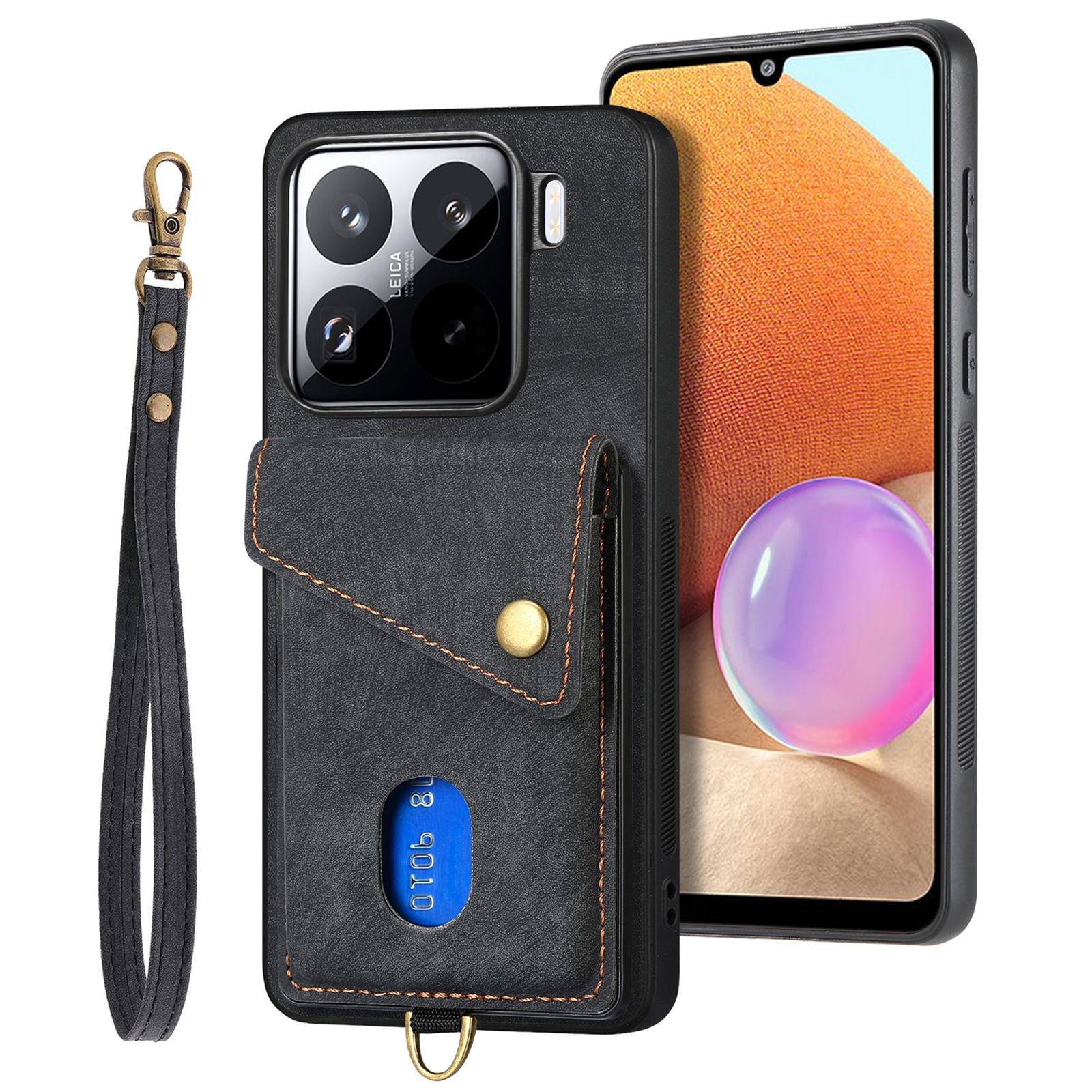 

Для Xiaomi 15 Чехол Кожа+ТПУ Задняя крышка со слотом для карты Подставка A