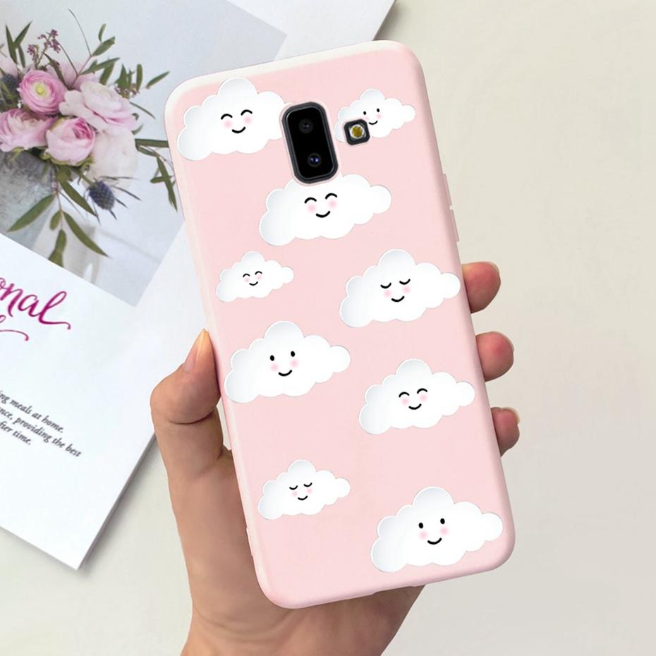 Handyhülle für Samsung Galaxy J6 Plus 2018 Niedliches Tier Cartoon Süßigkeitenfarbe Weiches Silikon TPU Hülle für Samsung J6 J 6 J6Plus