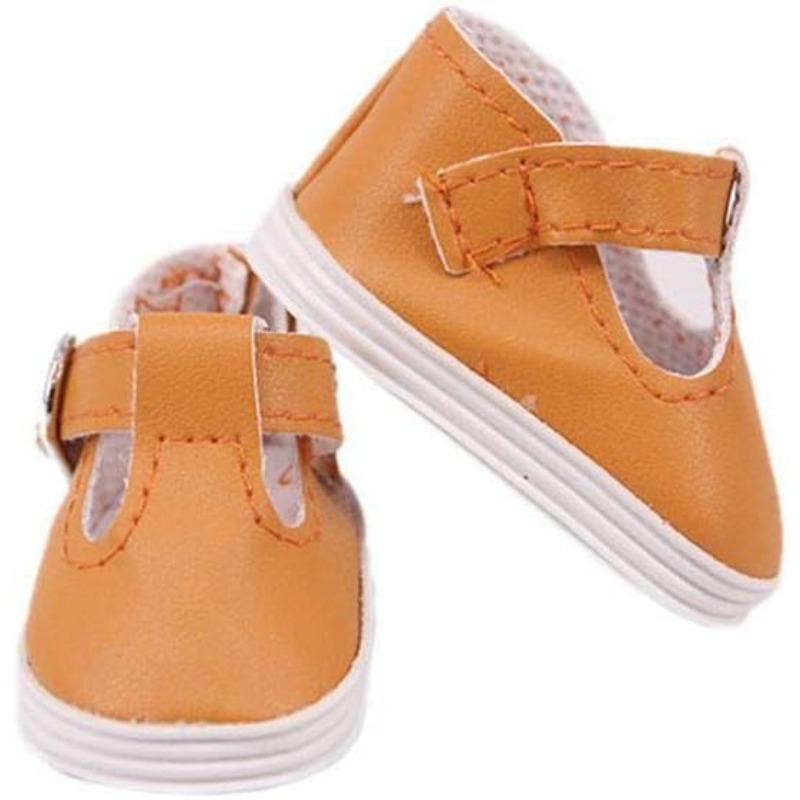 Puppenschuhe aus weichem PU, 5,1 cm, für 36,8 cm große Puppen von 32–34 cm, Geschenkzubehör für Mädchen, 1 Paar