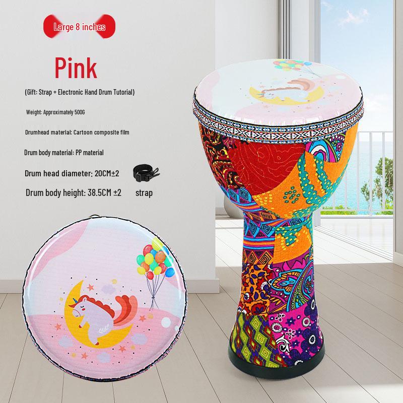 Sheepskin African Hand Drum for All Ages - Beginner To Professional