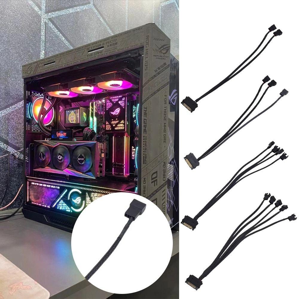 24AWG Power Cord 3Pin/4Pin 4-Pin Connector Professional SATA to 4pin Computer Cooling