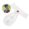 Stylish Children Horse Riding Collar Flower White Necktie Collar Tie Brooch Equestrian AccessoryRed Rhinestones Kid