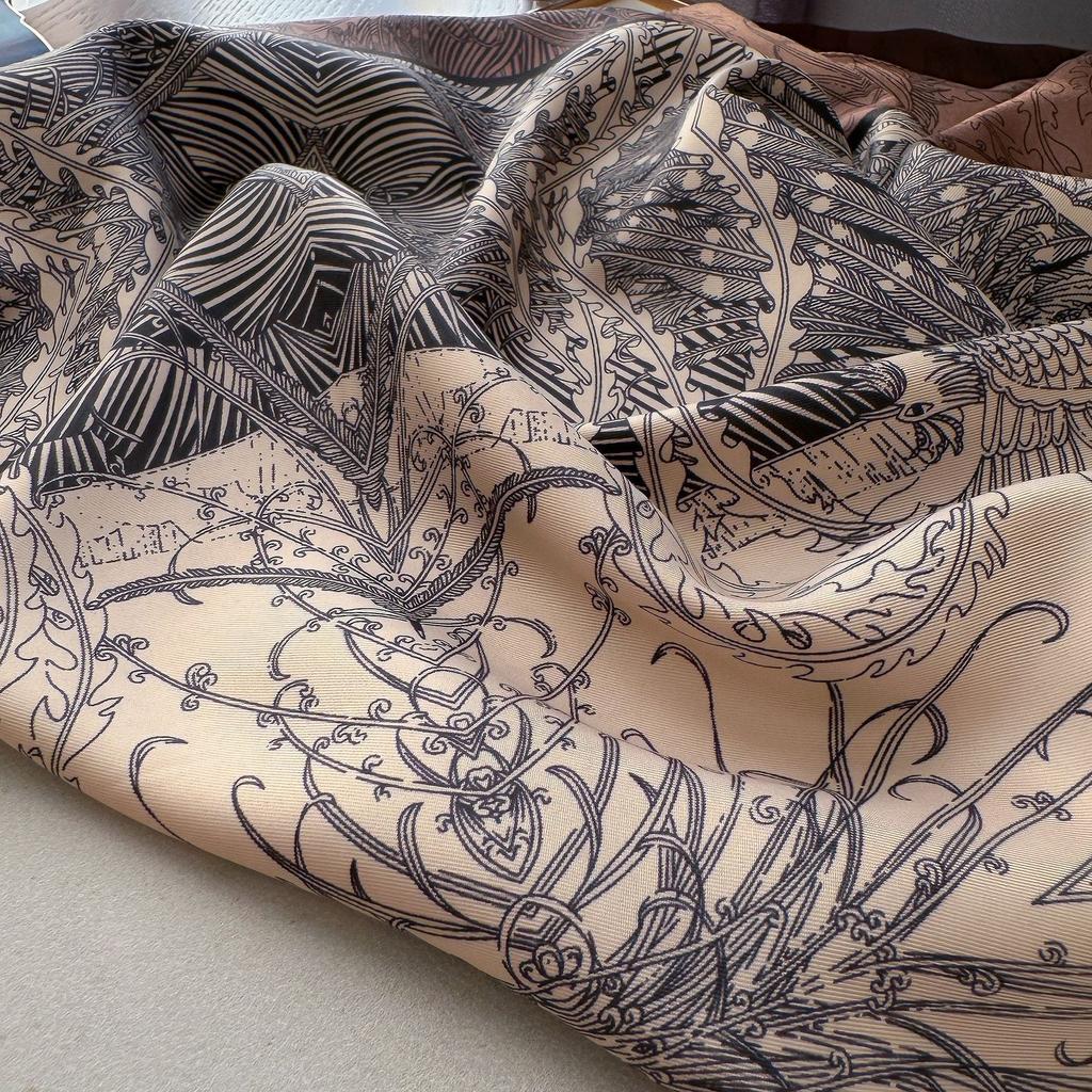 High-quality Luxurious Silk Scarves Headband Scarfs Neck Scarf For Women Chain Silk Scarf Women's Decorative Shawl